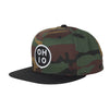 Circle Ohio Camo-Black Patch Snap Back Hat - Clothe Ohio - Soft Ohio Shirts